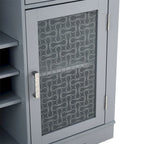 Modern Farmhouse Buffet Cabinet,Sideboard with Drawers and Glass Door