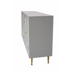 Modern Lacquered 4-Door Wooden Sideboard Buffet Server Cabinet