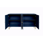 Modern Lacquered 4-Door Wooden Sideboard Buffet Server Cabinet