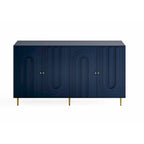Modern Lacquered 4-Door Wooden Sideboard Buffet Server Cabinet