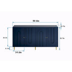 Modern Lacquered 4-Door Wooden Sideboard Buffet Server Cabinet
