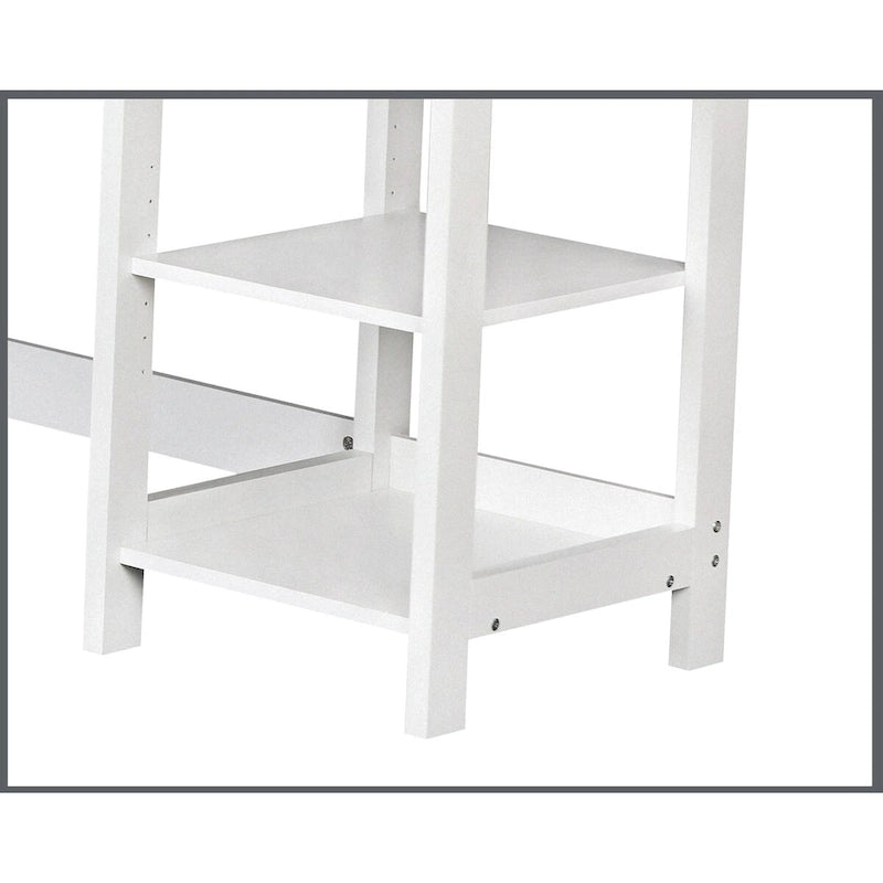 Saint Birch Finley White 59-inch L-Shape Desk