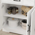 Large Farmhouse Buffet Cabinet Storage Sideboard w/2 Drawers & 4 Doors