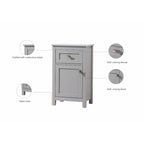 Indigo Home 18 Inch Bathroom Storage Freedstanding Cabinet