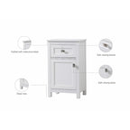 Indigo Home 18 Inch Bathroom Storage Freedstanding Cabinet