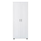 Storage Cabinet with Two Doors for Bathroom, Office, Adjustable Shelf, MDF Board