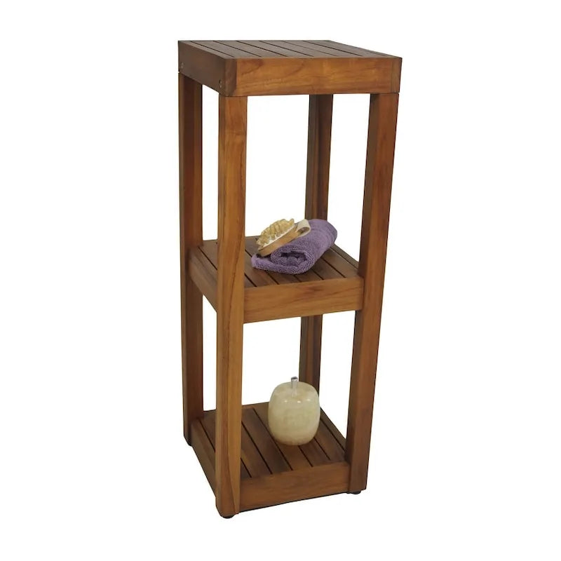 Original Square Teak Bath Rack