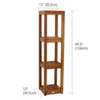 Original Square Teak Bath Rack