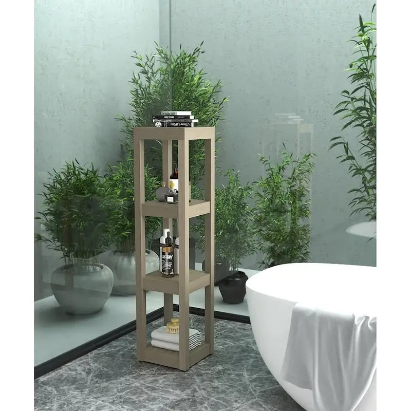 Original Square Teak Bath Rack