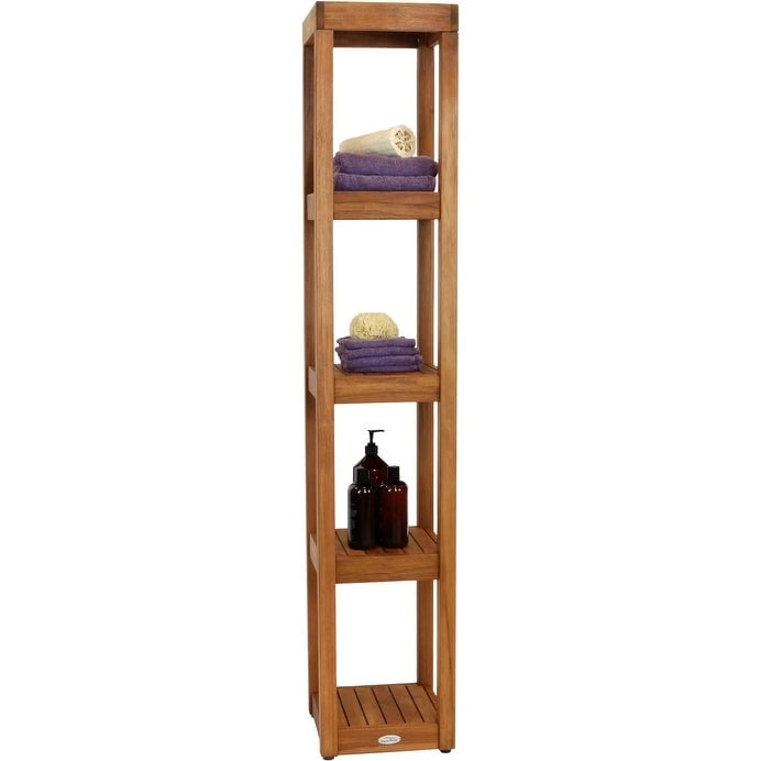 Original Square Teak Bath Rack