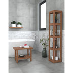 Original Square Teak Bath Rack