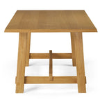 Rectangular Wooden Dining Table (Weathered Black Finish)