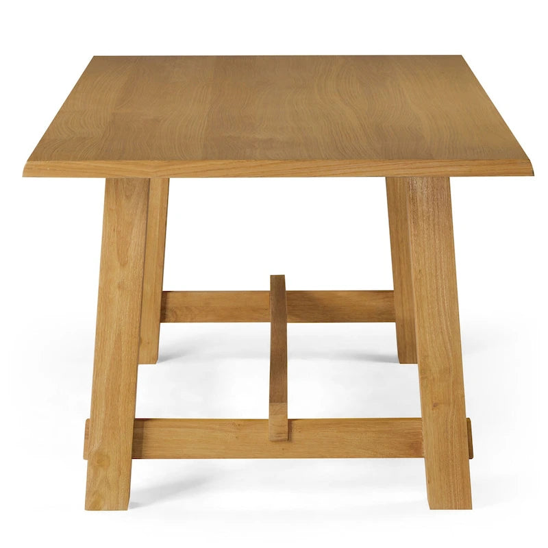 Rectangular Wooden Dining Table (Weathered Black Finish)
