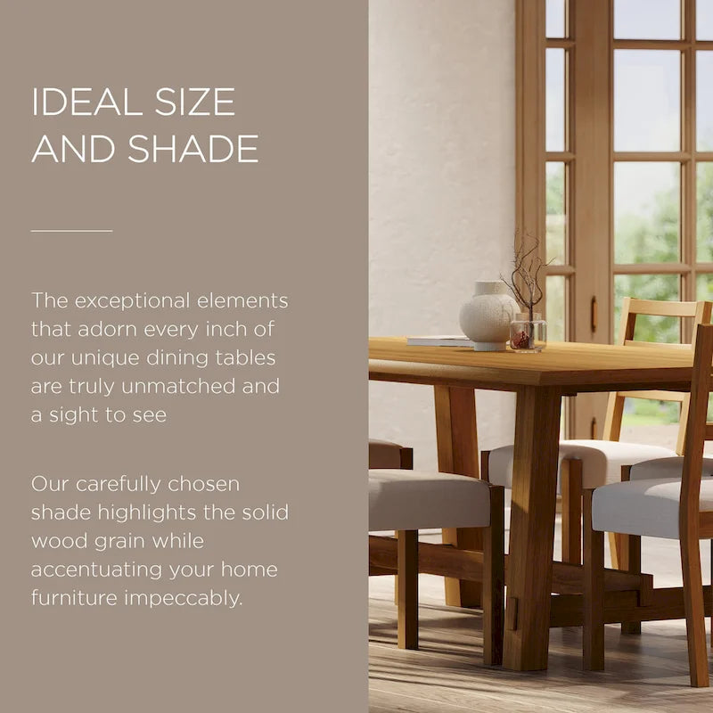 Rectangular Wooden Dining Table (Weathered Black Finish)