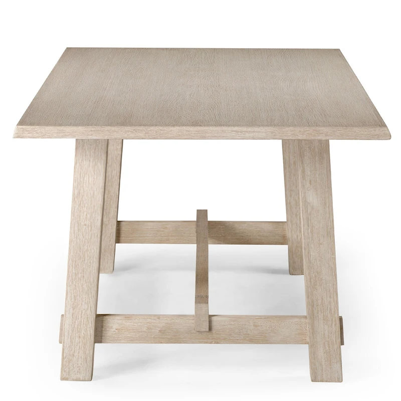 Rectangular Wooden Dining Table (Weathered Black Finish)