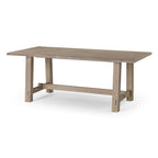 Rectangular Wooden Dining Table (Weathered Black Finish)