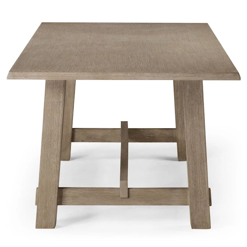 Rectangular Wooden Dining Table (Weathered Black Finish)