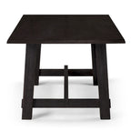 Rectangular Wooden Dining Table (Weathered Black Finish)