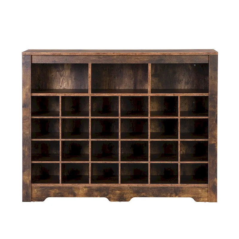 24 Shoe Cubby Console, Shoe Cabinet with Curved Base, Versatile Sideboard with High-quality for Hallway, Bedroom, Living Room