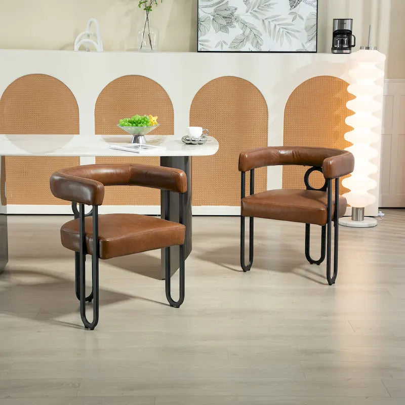 Contemporary Designed Upholstered Accent Chair set of 2
