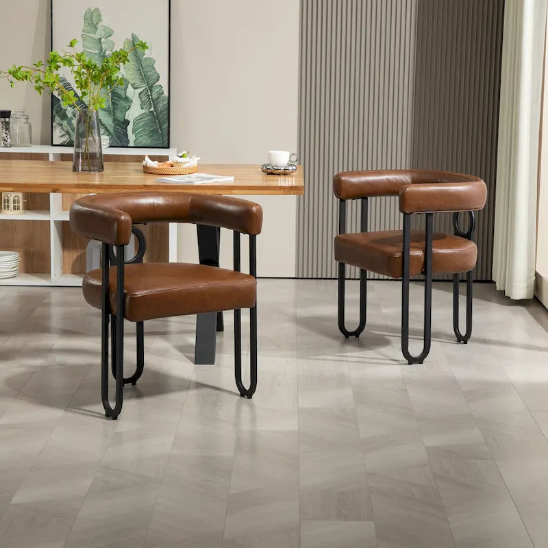 Contemporary Designed Upholstered Accent Chair set of 2