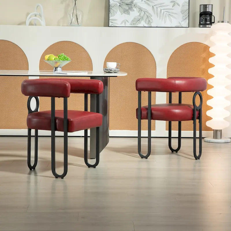 Contemporary Designed Upholstered Accent Chair set of 2