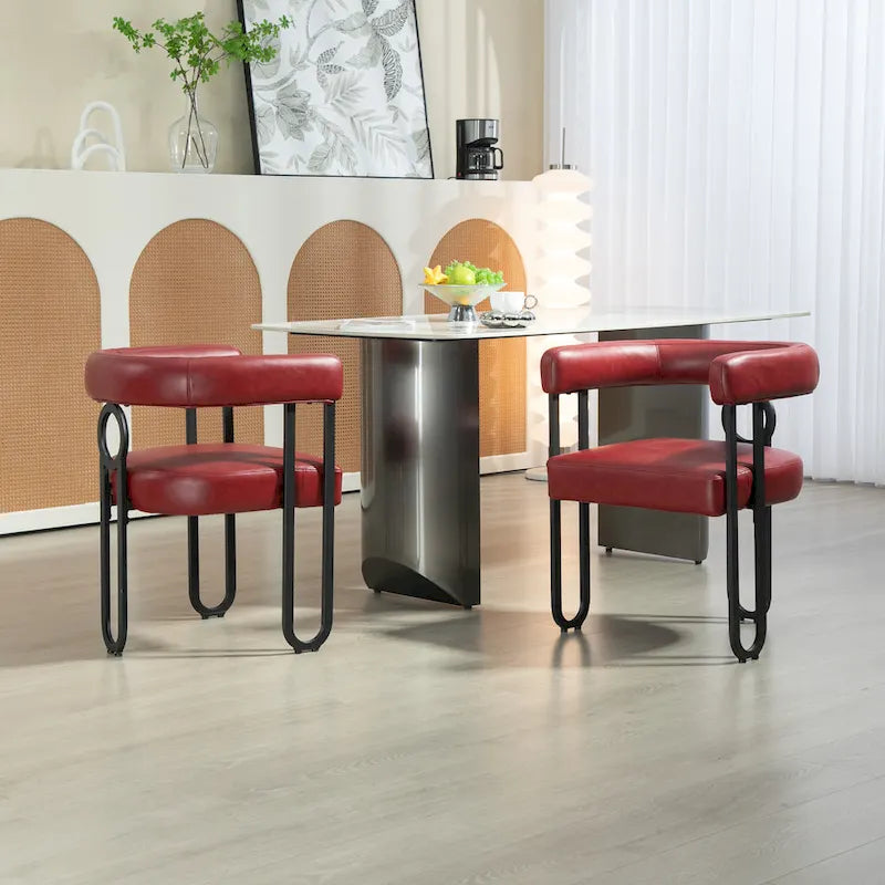 Contemporary Designed Upholstered Accent Chair set of 2