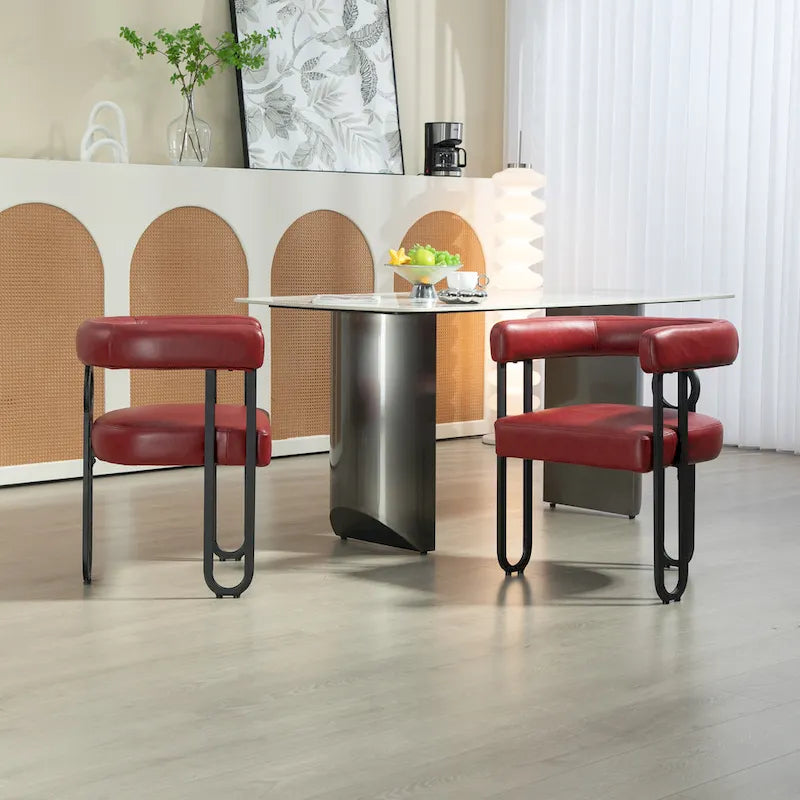 Contemporary Designed Upholstered Accent Chair set of 2