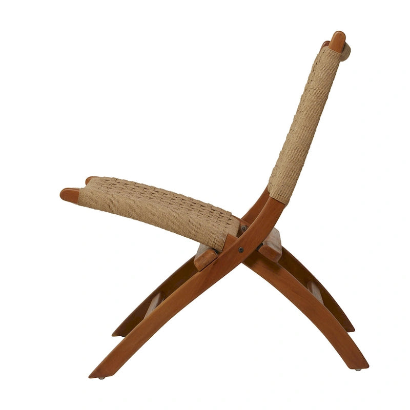 Wood Handmade Woven Living Room Accent Chair - Brown or Black - Roche River Decor