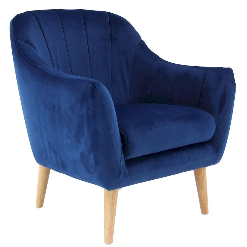 Polyester Living Room Accent Chair — Black, Blue, or Yellow
