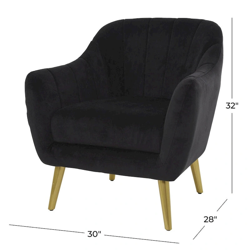 Polyester Living Room Accent Chair — Black, Blue, or Yellow