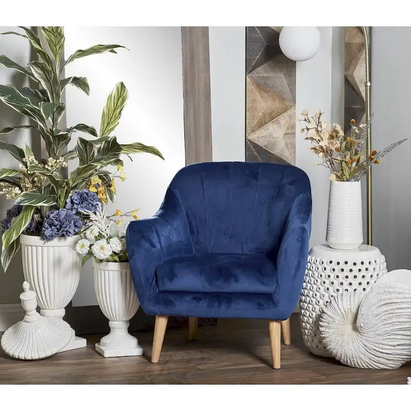 Polyester Living Room Accent Chair — Black, Blue, or Yellow