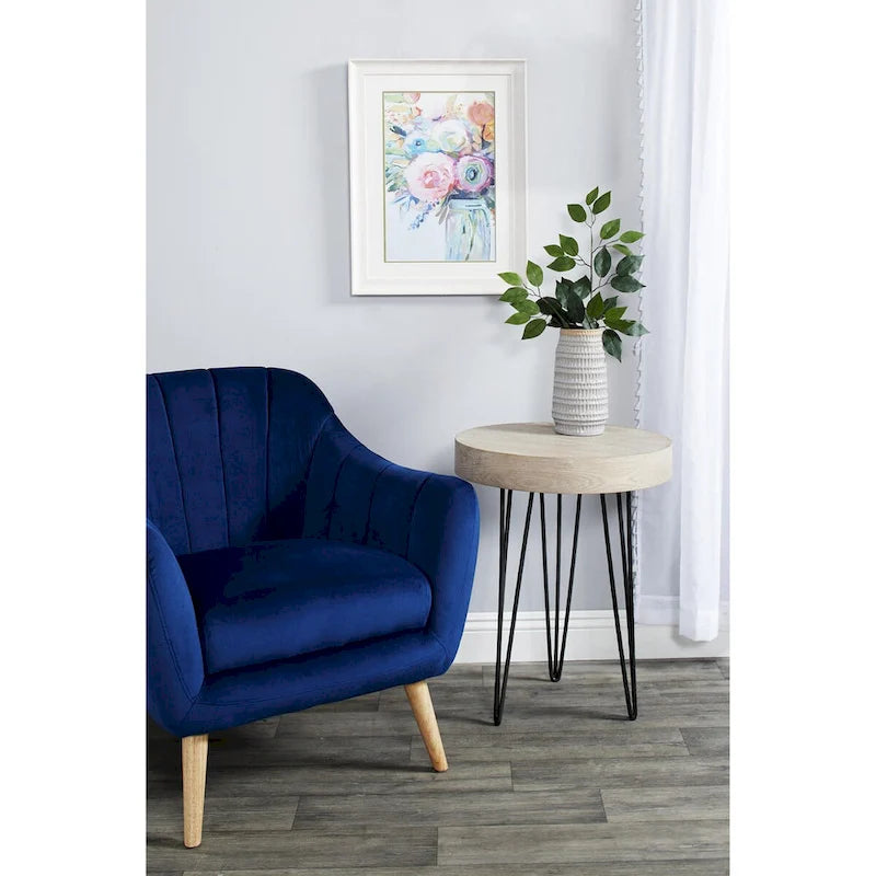 Polyester Living Room Accent Chair — Black, Blue, or Yellow