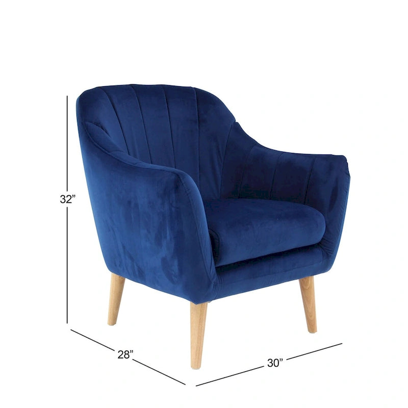 Polyester Living Room Accent Chair — Black, Blue, or Yellow