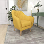 Polyester Living Room Accent Chair — Black, Blue, or Yellow