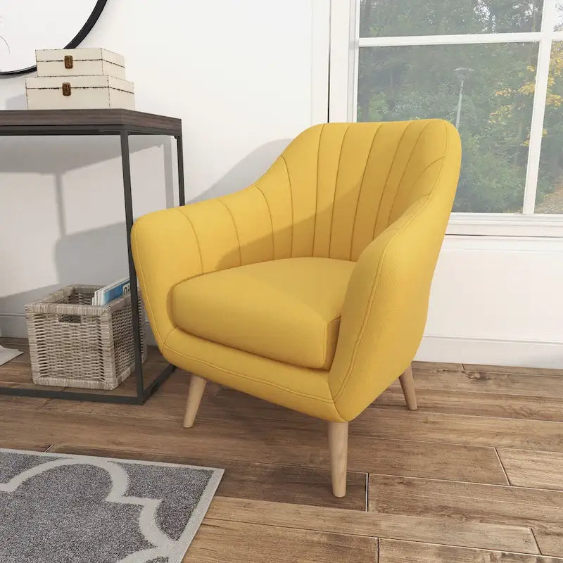 Polyester Living Room Accent Chair — Black, Blue, or Yellow