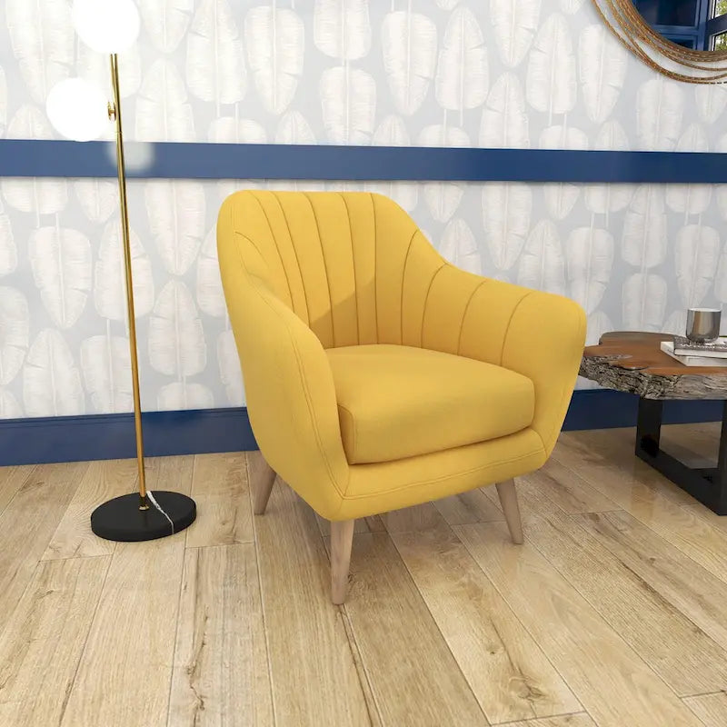 Polyester Living Room Accent Chair — Black, Blue, or Yellow