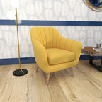 Polyester Living Room Accent Chair — Black, Blue, or Yellow