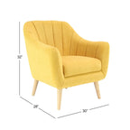 Polyester Living Room Accent Chair — Black, Blue, or Yellow