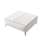 35 inch Wide Square Storage Benches Coffee Table with Lift Top Oversized Storage Ottoman in Upholstered