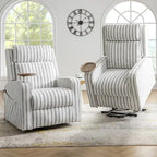 Modern Electric Lift, Massage, and Heated Recliner Sofa (with Charging Port and Solid Wood Tray) — 2-Piece Set