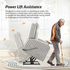 Modern Electric Lift, Massage, and Heated Recliner Sofa (with Charging Port and Solid Wood Tray) — 2-Piece Set
