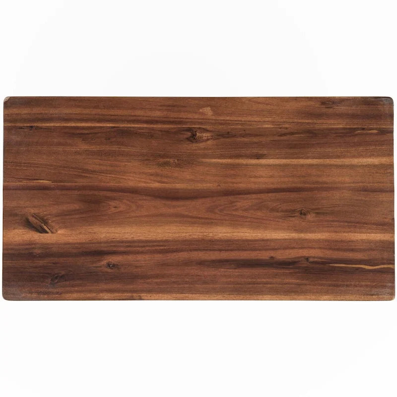 Solid Wood Rustic 3-piece 45 Butcher Block Dining Table Set