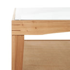 Square Glass Coffee Table — W40 x D40 x H17