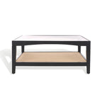 Square Glass Coffee Table — W40 x D40 x H17