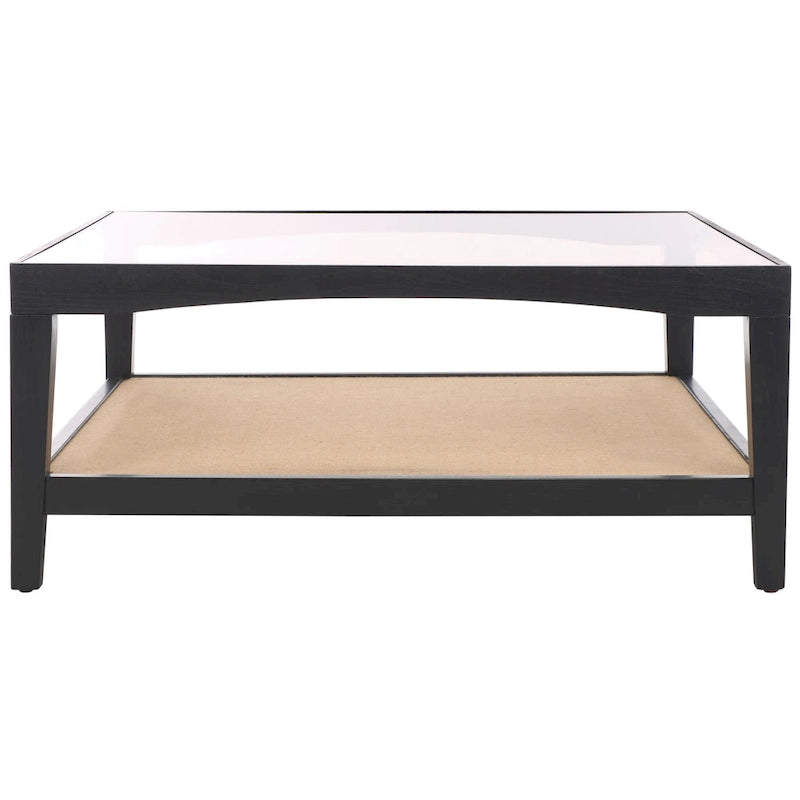 Square Glass Coffee Table — W40 x D40 x H17