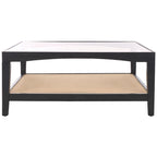 Square Glass Coffee Table — W40 x D40 x H17